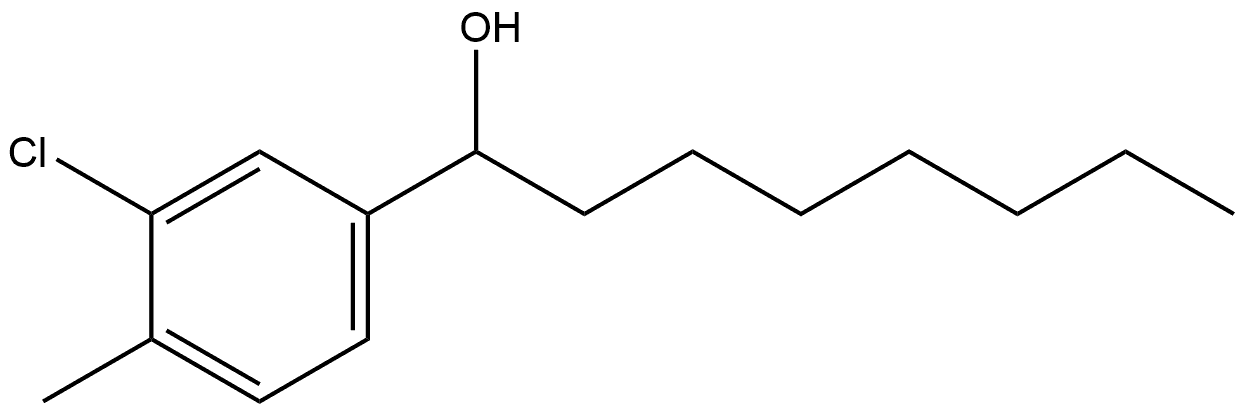 3-Chloro-α-heptyl-4-methylbenzenemethanol Structure