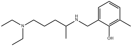 Phenol, 2-[[[4-(diethylamino)-1-methylbutyl]amino]methyl]-6-methyl- Structure