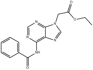 Ethyl 2-(6-benzamido-9H-purin-9-yl)acetate 구조식 이미지