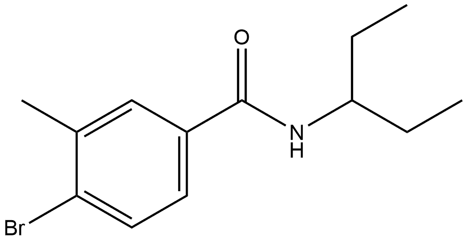 4-Bromo-N-(1-ethylpropyl)-3-methylbenzamide Structure