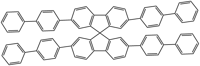 9,9'-Spirobi[9H-fluorene], 2,2',7,7'-tetrakis([1,1'-biphenyl]-4-yl)- Structure