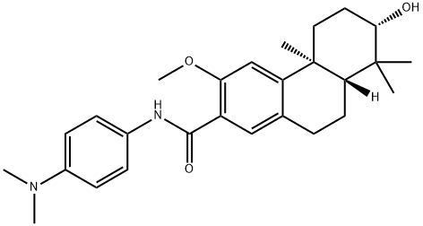 2-Phenanthrenecarboxamide, N-[4-(dimethylamino)phenyl]-4b,5,6,7,8,8a,9,10-octahydro-7-hydroxy-3-methoxy-4b,8,8-trimethyl-, (4bS,7S,8aR)- Structure