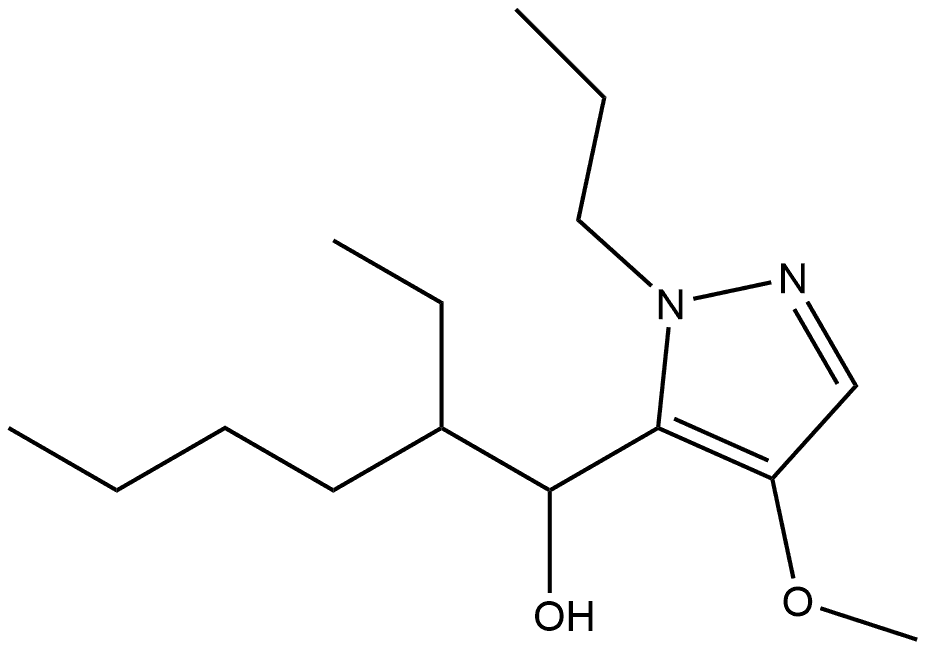 2-ethyl-1-(4-methoxy-1-propyl-1H-pyrazol-5-yl)hexan-1-ol Structure