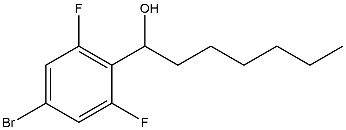 4-Bromo-2,6-difluoro-α-hexylbenzenemethanol Structure