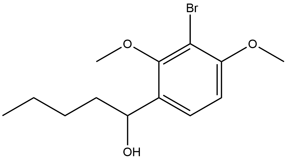 3-Bromo-α-butyl-2,4-dimethoxybenzenemethanol Structure