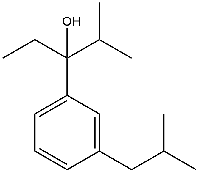 α-Ethyl-α-(1-methylethyl)-3-(2-methylpropyl)benzenemethanol Structure