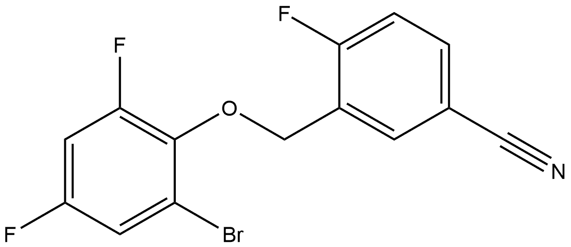 3-[(2-Bromo-4,6-difluorophenoxy)methyl]-4-fluorobenzonitrile Structure