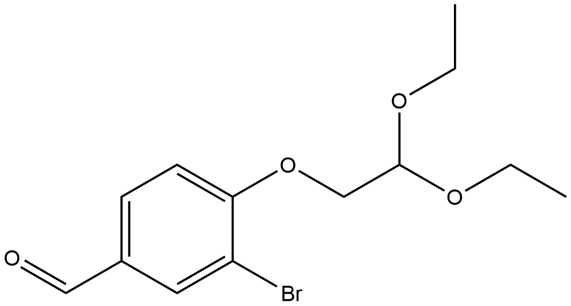 3-Bromo-4-(2,2-diethoxyethoxy)benzaldehyde Structure