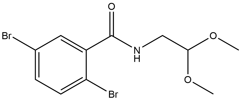 2,5-Dibromo-N-(2,2-dimethoxyethyl)benzamide Structure