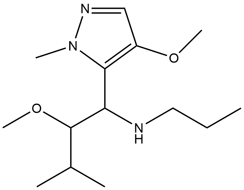 2-methoxy-1-(4-methoxy-1-methyl-1H-pyrazol-5-yl)-3-methylbutyl](propyl)amine Structure