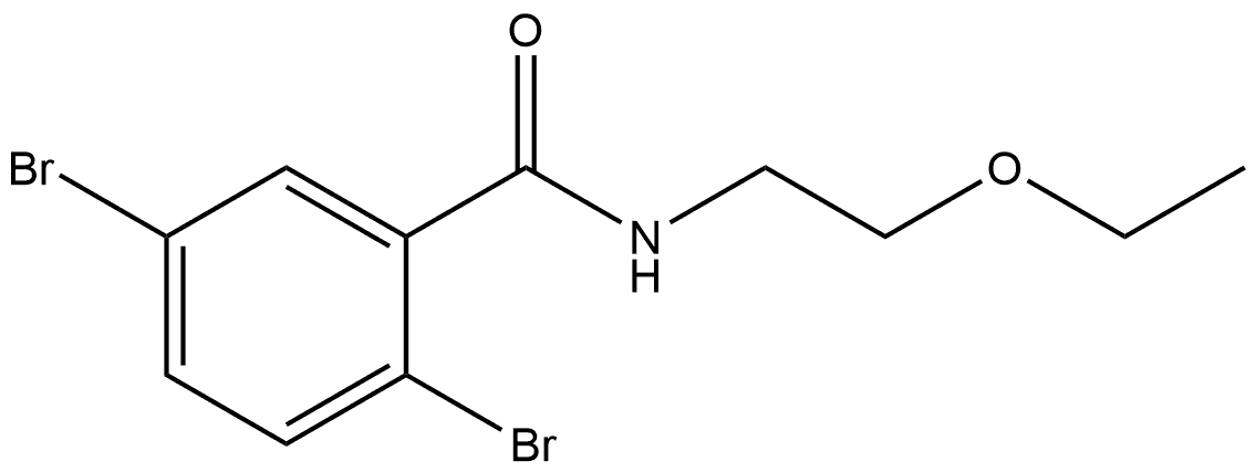 2,5-Dibromo-N-(2-ethoxyethyl)benzamide Structure