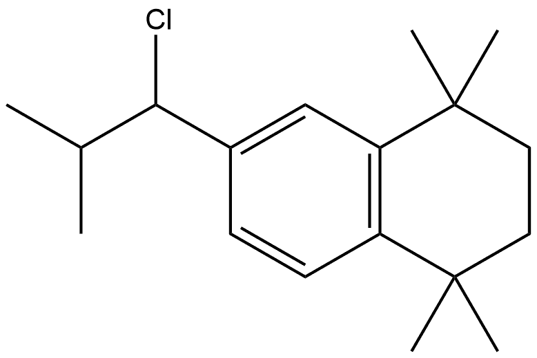 6-(1-Chloro-2-methylpropyl)-1,2,3,4-tetrahydro-1,1,4,4-tetramethylnaphthalene Structure