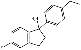 1H-Inden-1-amine, 1-(4-ethylphenyl)-5-fluoro-2,3-dihydro- Structure