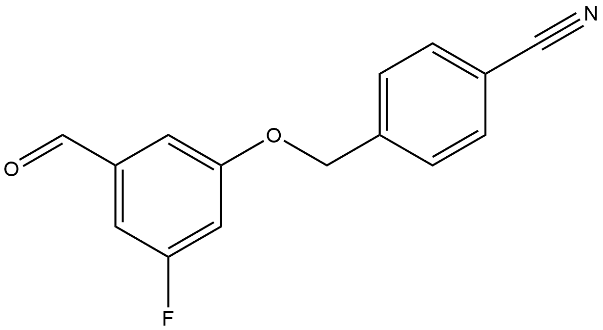 4-[(3-Fluoro-5-formylphenoxy)methyl]benzonitrile Structure