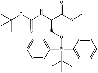 N-[(1,1-Dimethylethoxy)carbonyl]-O-[(1,1-dimethylethyl)diphenylsilyl]-D-serine methyl ester Structure