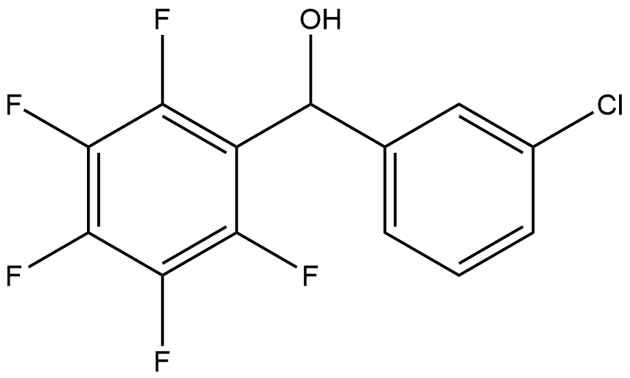 (3-chlorophenyl)(perfluorophenyl)methanol Structure