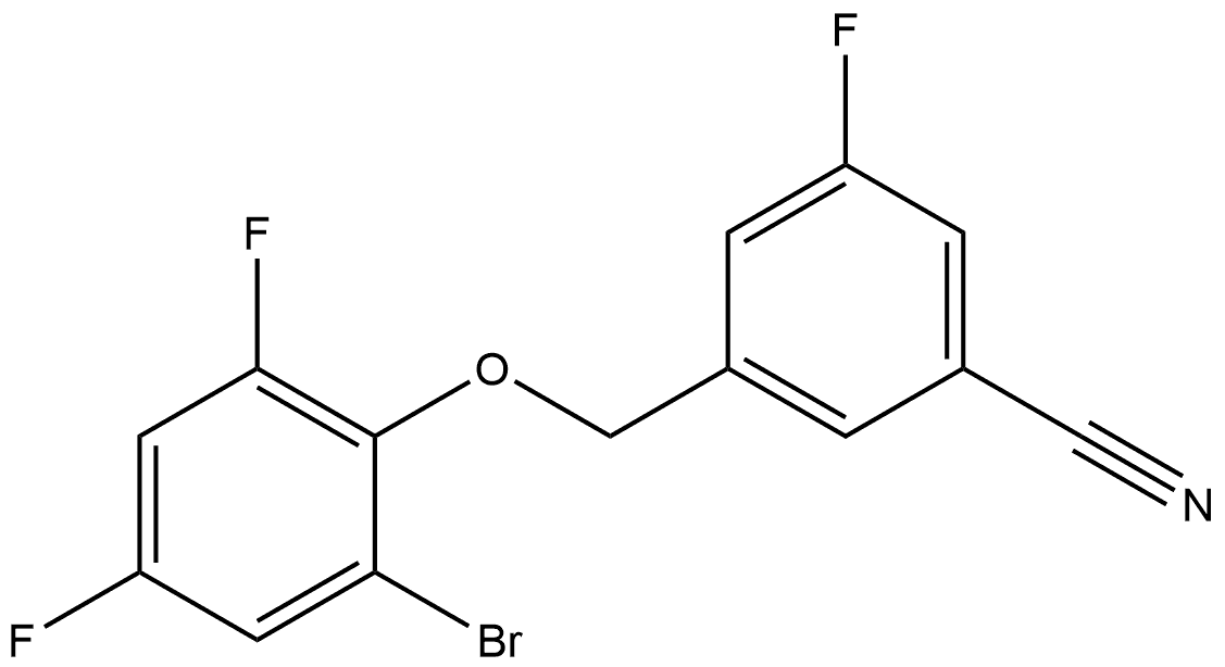 3-[(2-Bromo-4,6-difluorophenoxy)methyl]-5-fluorobenzonitrile Structure