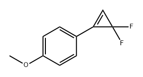 Benzene, 1-(3,3-difluoro-1-cyclopropen-1-yl)-4-methoxy- Structure