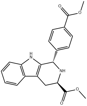 1H-Pyrido[3,4-b]indole-3-carboxylic acid, 2,3,4,9-tetrahydro-1-[4-(methoxycarbonyl)phenyl]-, methyl ester, (1S,3R)- 구조식 이미지