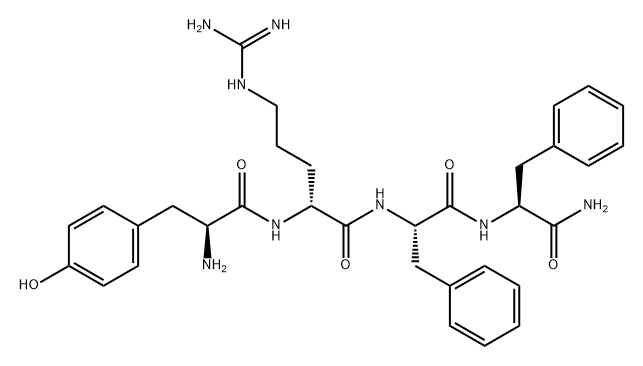 L-Phenylalaninamide, L-tyrosyl-D-arginyl-L-phenylalanyl- Structure