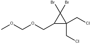 Cyclopropane, 1,1-dibromo-2,2-bis(chloromethyl)-3-[(methoxymethoxy)methyl]- Structure