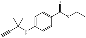 Benzoic acid, 4-[(1,1-dimethyl-2-propyn-1-yl)amino]-, ethyl ester 구조식 이미지
