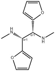 1,2-Ethanediamine, 1,2-di-2-furanyl-N,N'-dimethyl-, (1R,2R)-rel- (9CI) 구조식 이미지