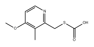 Carbonothioic acid, S-[(4-methoxy-3-methyl-2-pyridinyl)methyl] ester Structure