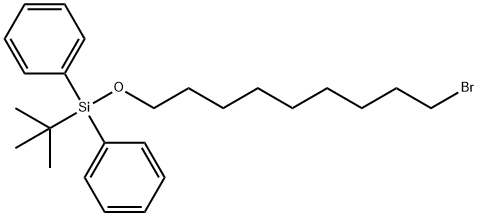 Benzene, 1,1'-[[(9-bromononyl)oxy](1,1-dimethylethyl)silylene]bis- 구조식 이미지