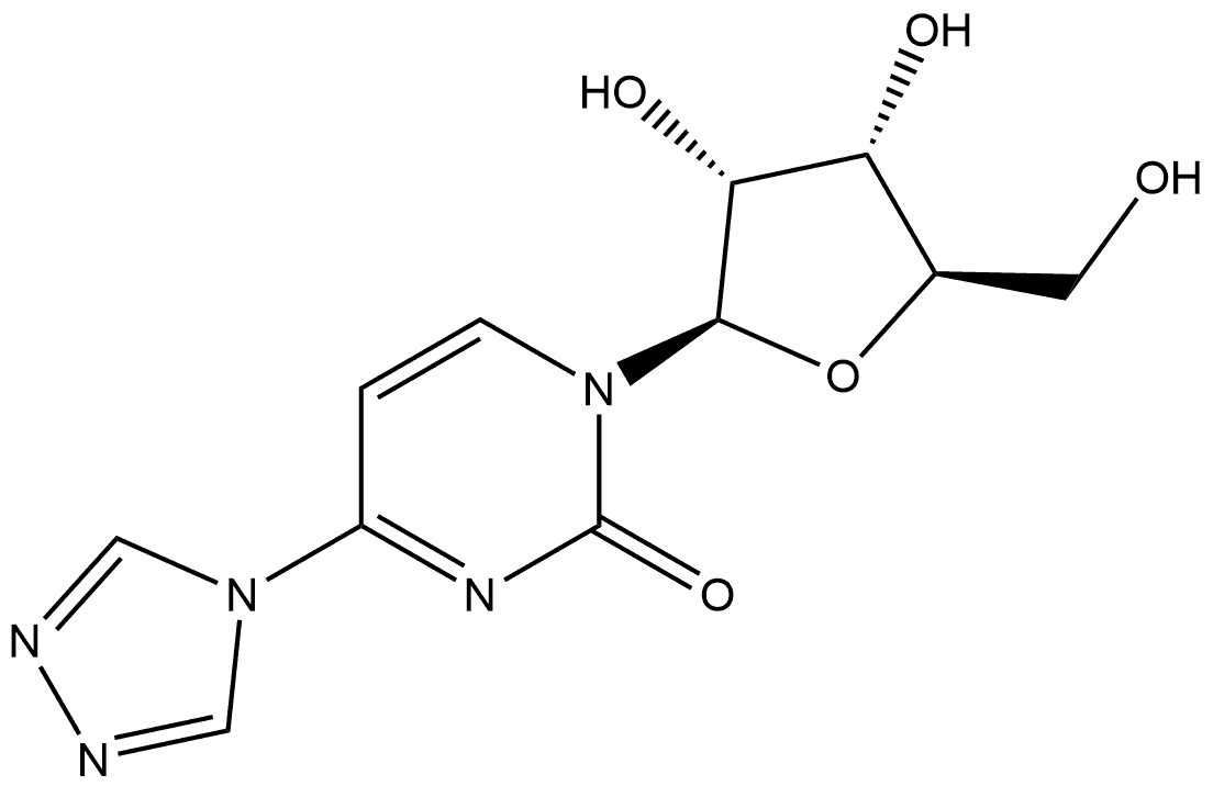 1-β-D-Ribofuranosyl-4-(4H-1,2,4-triazol-4-yl)-2(1H)-pyrimidinone Structure