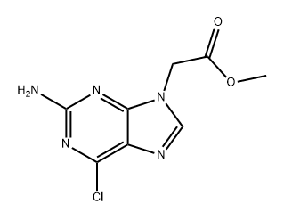 9H-Purine-9-acetic acid, 2-amino-6-chloro-, methyl ester Structure