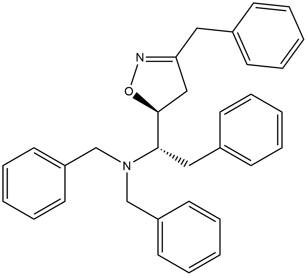 (5S,1'S)-3-PHENYLMETHYL-5-(1'-N,N-DIBENZYLAMINO-2'-PHENYLETHYL)-2-ISOXAZOLINE Structure