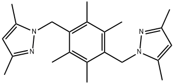 1,1'-((2,3,5,6-tetramethyl-1,4-phenylene)bis(methylene))bis(3,5-dimethyl-1H-pyrazole) Structure