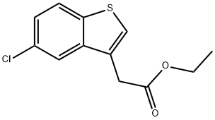 Benzo[b]thiophene-3-acetic acid, 5-chloro-, ethyl ester 구조식 이미지