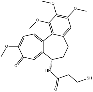 Propanamide, 3-mercapto-N-(5,6,7,9-tetrahydro-1,2,3,10-tetramethoxy-9-oxobenzo[a]heptalen-7-yl)-, (S)- (9CI) 구조식 이미지