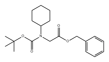 Glycine, N-cyclohexyl-N-[(1,1-dimethylethoxy)carbonyl]-, phenylmethyl ester 구조식 이미지