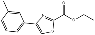 2-Thiazolecarboxylic acid, 4-(3-methylphenyl)-, ethyl ester Structure