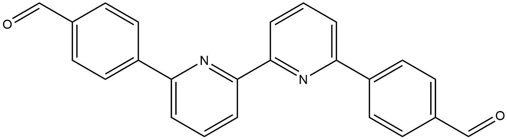 4,4'-([2,2'-Bipyridine]-6,6'-diyl)dibenzaldehyde Structure