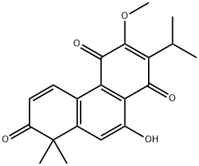 1,4,7(8H)-Phenanthrenetrione, 10-hydroxy-3-methoxy-8,8-dimethyl-2-(1-methylethyl)- Structure