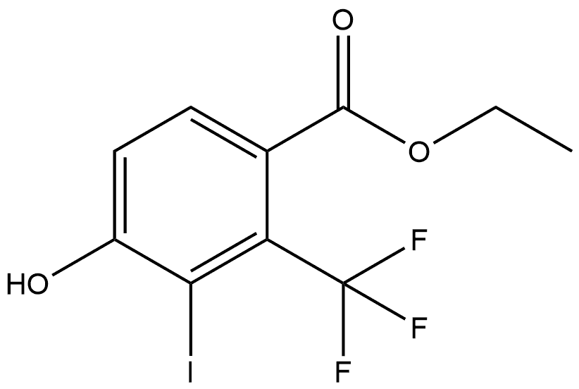 Ethyl 4-hydroxy-3-iodo-2-(trifluoromethyl)benzoate Structure