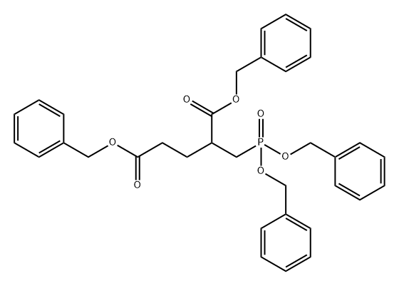 Pentanedioic acid, 2-[[bis(phenylmethoxy)phosphinyl]methyl]-, 1,5-bis(phenylmethyl) ester Structure