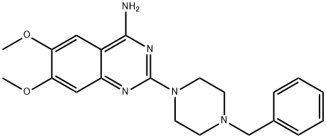 2-(4-benzylpiperazin-1-yl)-6,7-dimethoxyquinazoli
n-4-amine Structure