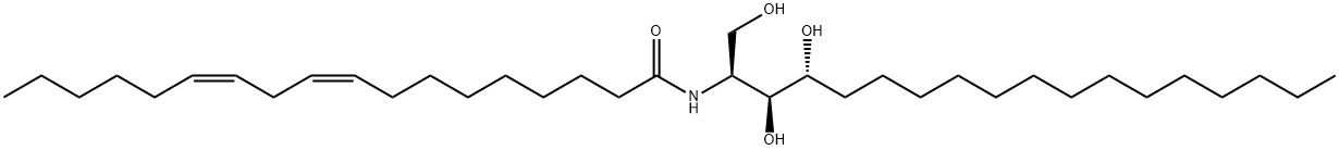 9,12-Octadecadienamide, N-[(1S,2S,3R)-2,3-dihydroxy-1-(hydroxymethyl)heptadecyl]-, (9Z,12Z)- Structure