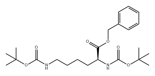 L-Lysine, N2,N6-bis[(1,1-dimethylethoxy)carbonyl]-, phenylmethyl ester Structure