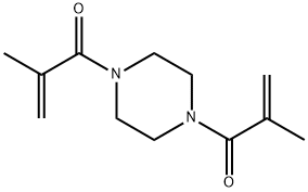 2-Propen-1-one, 1,1'-(1,4-piperazinediyl)bis[2-methyl- Structure