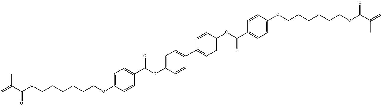 Benzoic acid, 4-[[6-[(2-methyl-1-oxo-2-propenyl)oxy]hexyl]oxy]-, [1,1'-biphenyl]-4,4'-diyl ester (9CI) Structure