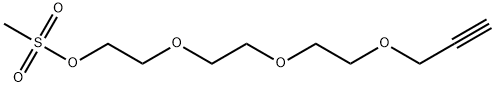 Ethanol, 2-[2-[2-(2-propyn-1-yloxy)ethoxy]ethoxy]-, 1-methanesulfonate 구조식 이미지