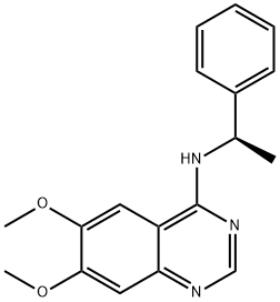 6,7-Dimethoxy-N-[(1R)-1-phenylethyl]-4-quinazolinamine Structure