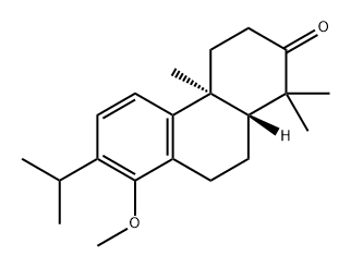 2(1H)-Phenanthrenone, 3,4,4a,9,10,10a-hexahydro-8-methoxy-1,1,4a-trimethyl-7-(1-methylethyl)-, (4aS,10aR)- 구조식 이미지