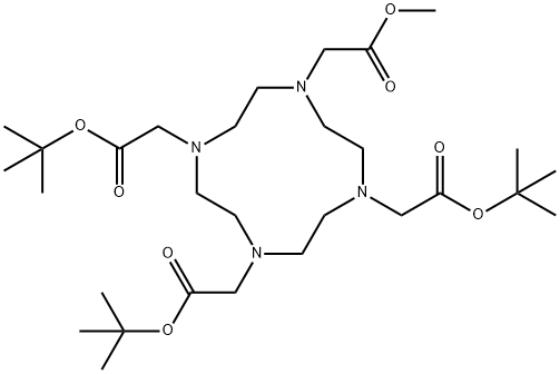 1,4,7,10-Tetraazacyclododecane-1,4,7,10-tetraacetic acid, 1,4,7-tris(1,1-dimethylethyl) 10-methyl ester Structure